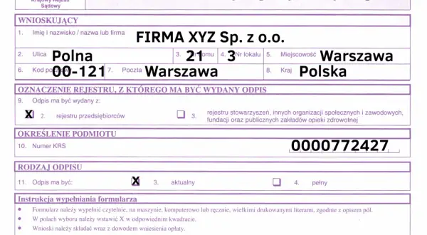 Prosty sposób na pobranie pełnego odpisu z KRS bez zbędnego czekania